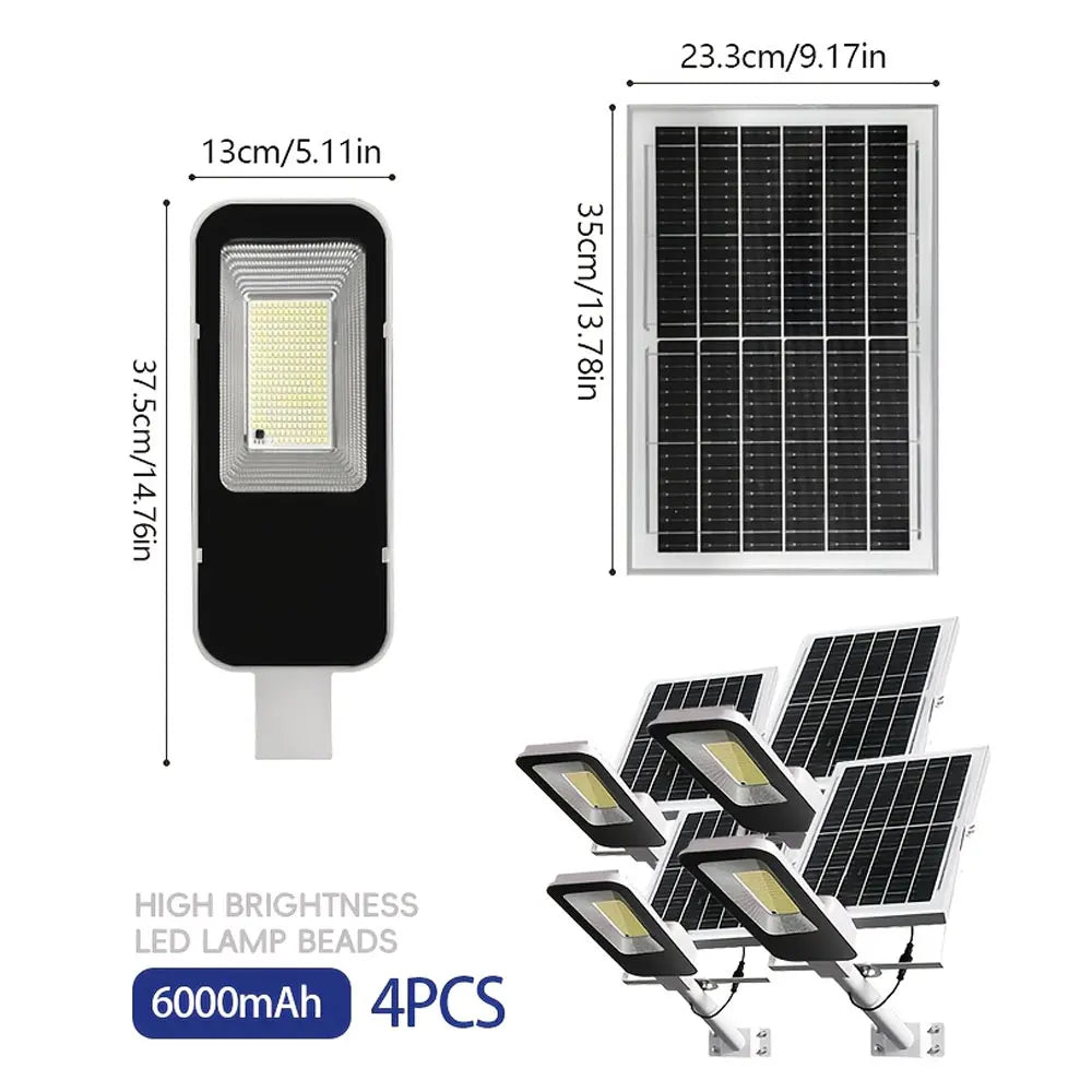 Solar Street Lights for Parking Lots & Yard Pathways – 1/2/4 Pack