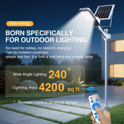 Solar Street Lights for Parking Lots & Yard Pathways – 1/2/4 Pack