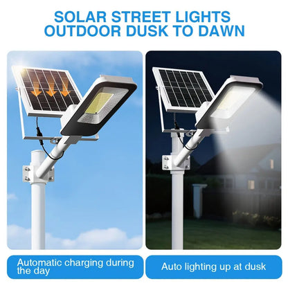 Solar Street Lights for Parking Lots & Yard Pathways – 1/2/4 Pack