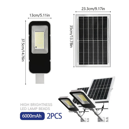 Solar Street Lights for Parking Lots & Yard Pathways – 1/2/4 Pack