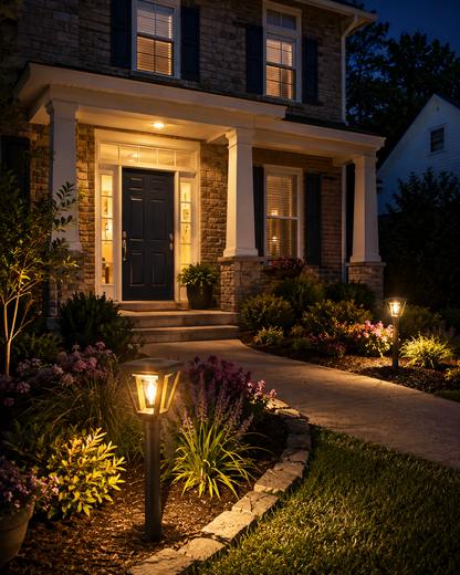 Multi-Style Solar Garden Light for Pathways, Patios & Lawns