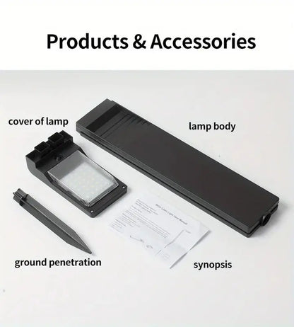 Black lamp components labeled on a white background