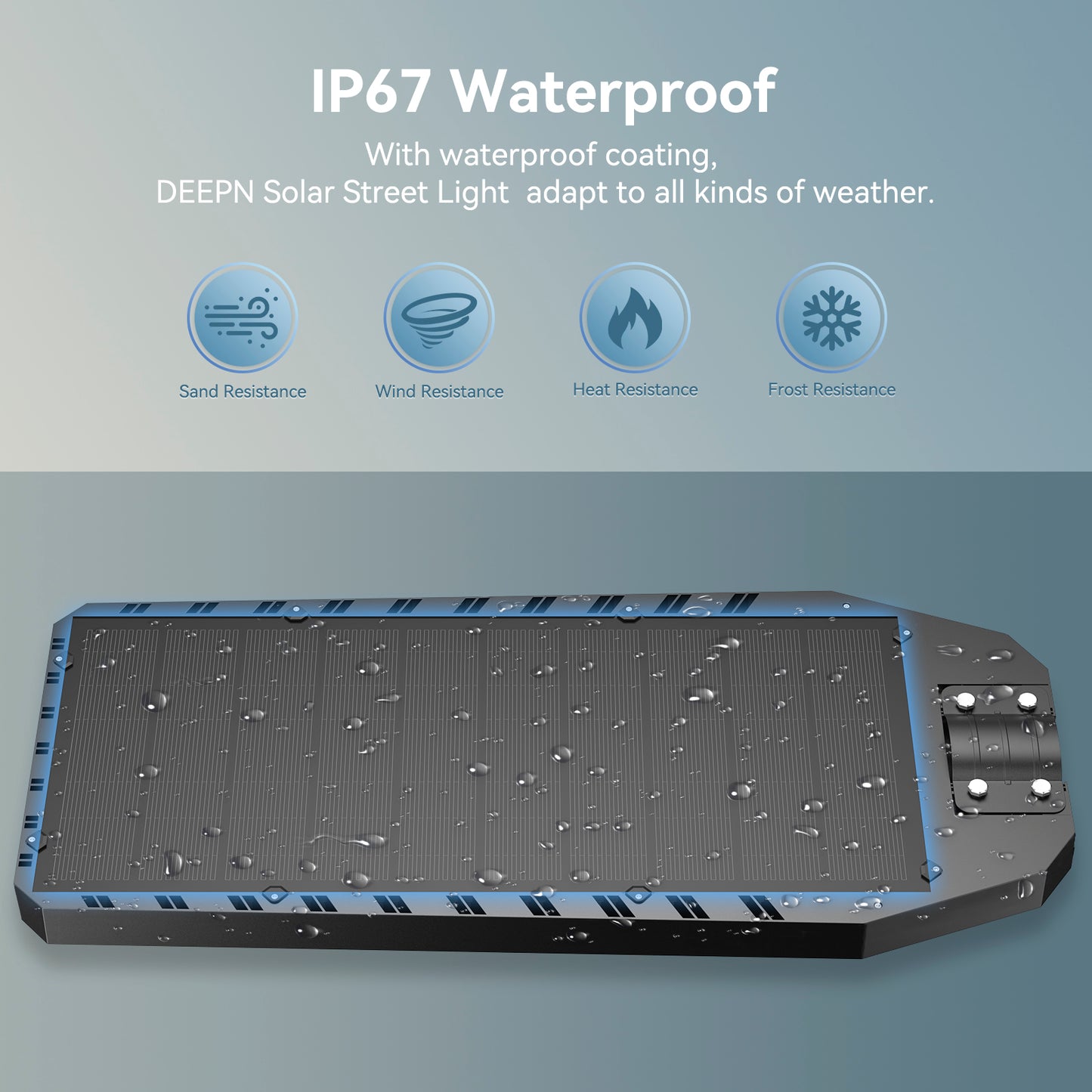 Commercial-Grade Solar Street Light with Motion Sensor (25000mAh)