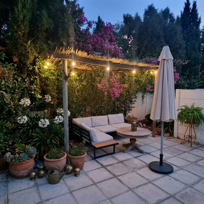 Solar G40 Globe String Lights for Patios & Backyard Bistros – 33/49/59 ft
