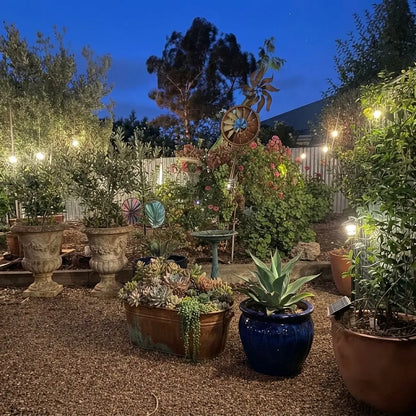 Solar G40 Globe String Lights for Patios & Backyard Bistros – 33/49/59 ft