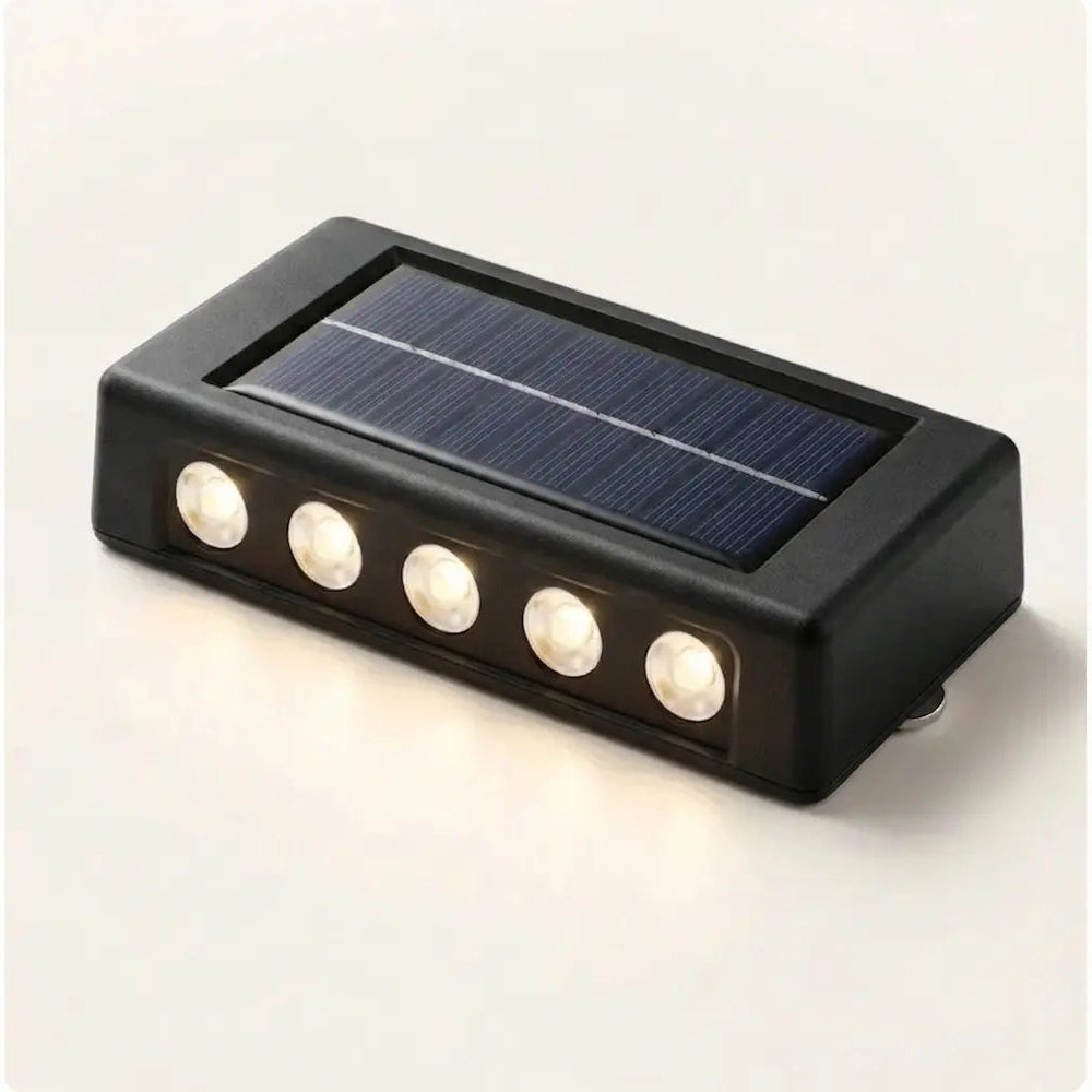 Solar Wall Lights Outdoor for Fence & Porch – 10 LED Up & Down, 2/6/10 Pack