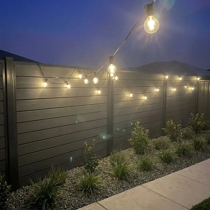 Solar G40 Globe String Lights for Patios & Backyard Bistros – 33/49/59 ft