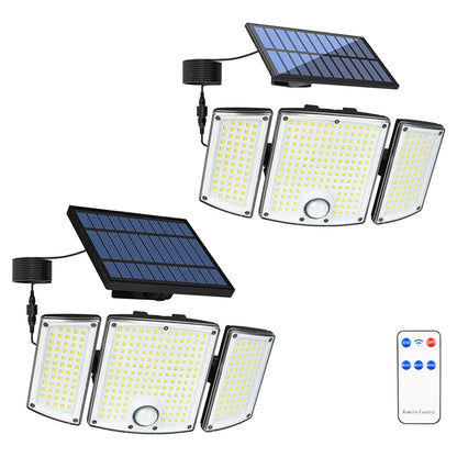 New Modern Outdoor LED Garden ABS Material 278 6000K Daylight Solar Wall Light Human Body Sensing IP65 Waterproof 1-Year