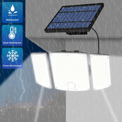 New Modern Outdoor LED Garden ABS Material 278 6000K Daylight Solar Wall Light Human Body Sensing IP65 Waterproof 1-Year