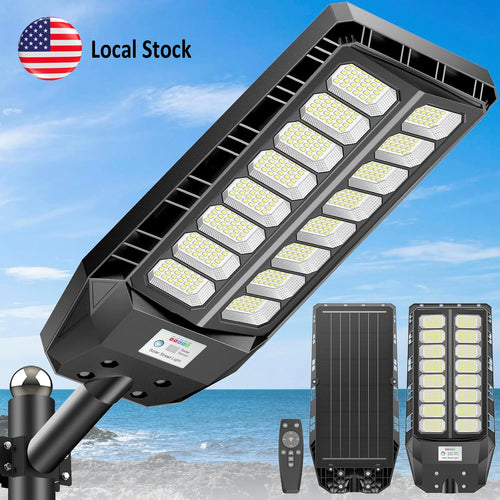 Solar LED Street Light with Motion Sensor for Driveways & Parking Areas – 9000mAh