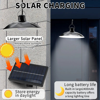 Solar Pendant Light with Remote Control for Sheds & Patios – Single/Double Head