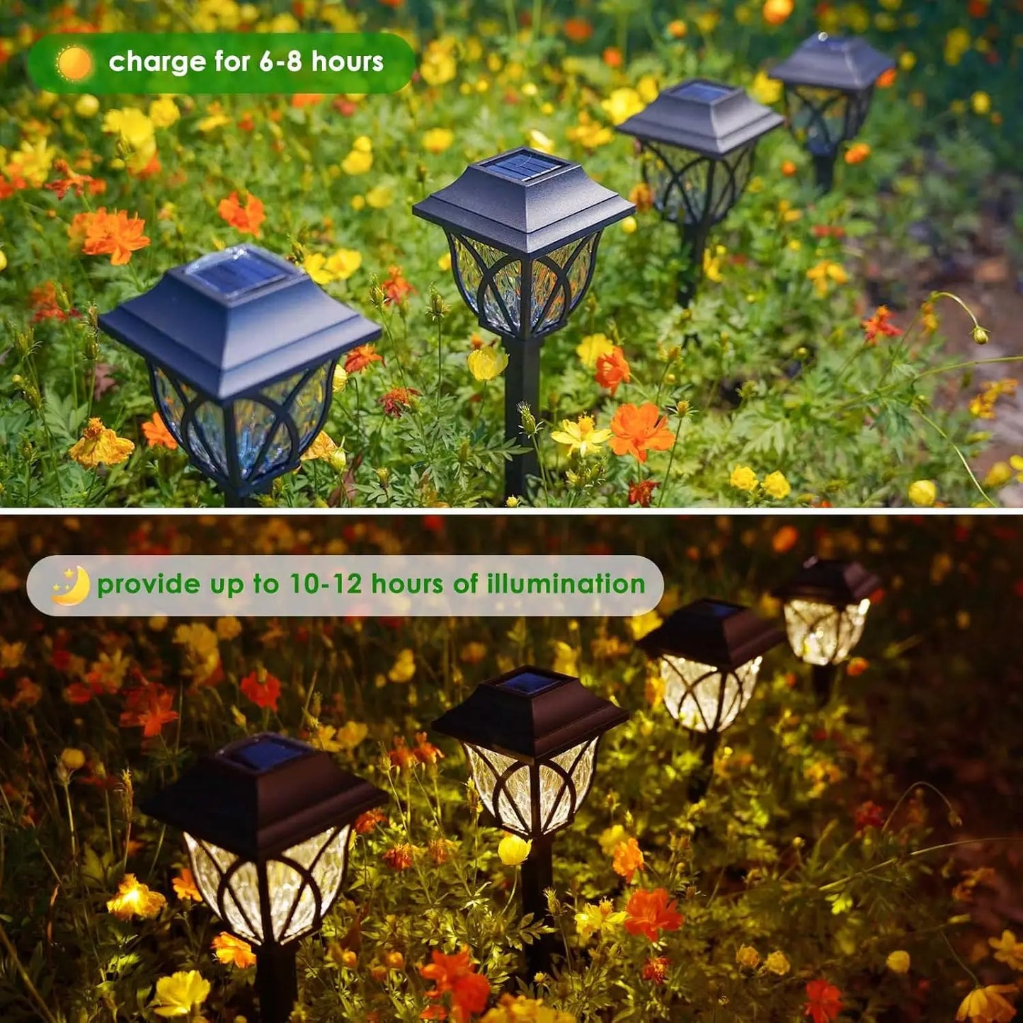 Solar Pathway Lights for Yard & Lawn Edges – 4/6/8 Pack