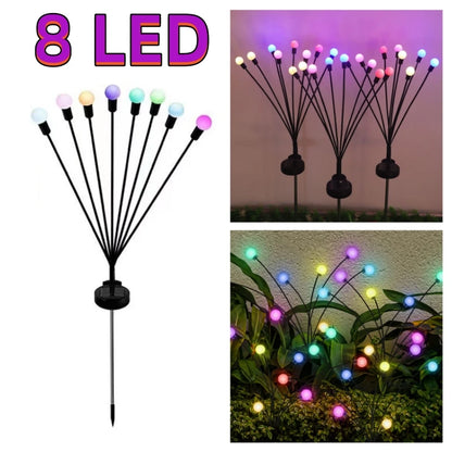 Swaying Solar Firefly Garden Lights for Patios & Garden Beds – 6/8/10 LED
