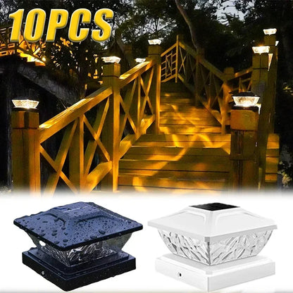 Solar Pillar Lights for Gate Posts & Fence Columns – 2/4/10 Pack