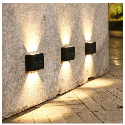 Solar Wall Lights with Dusk-to-Dawn Sensor for Porch & Fence – 6/8/12 LED