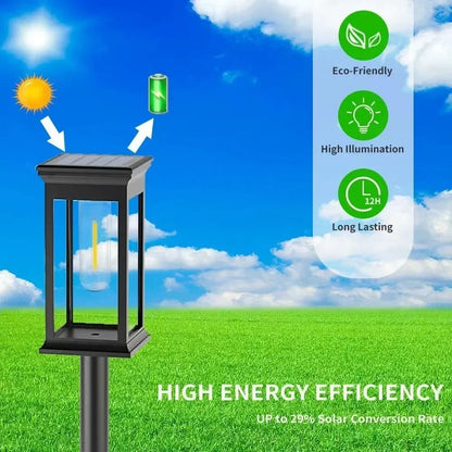 Vintage Solar Pathway Lights for Garden Walkways & Lawn Edges – 4/6/8 Pack