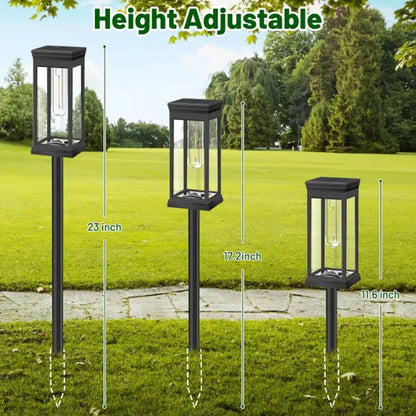 Retro Solar Pathway Lights for Garden Walkways & Backyard Paths