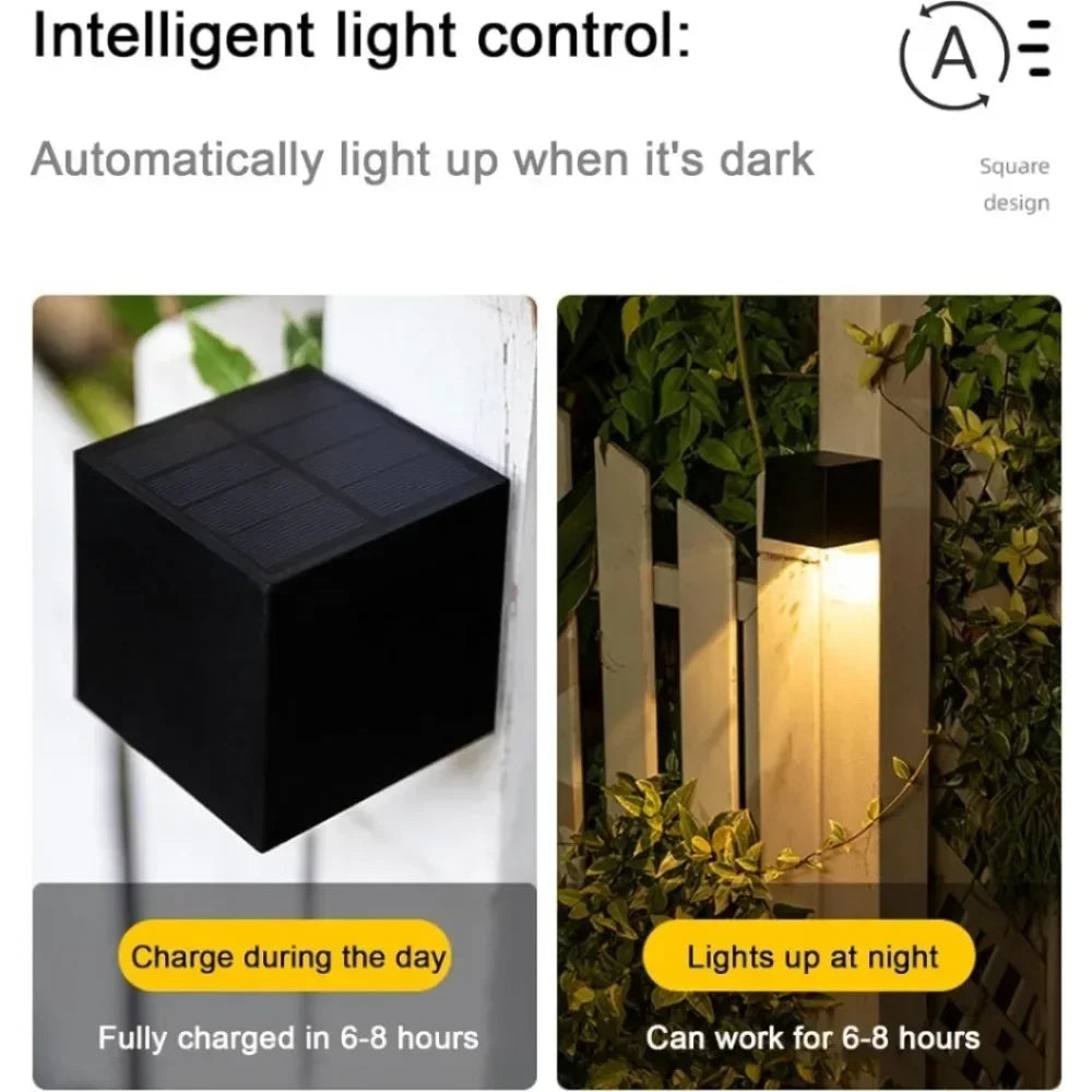 Solar Wall Lights for Fences, Porches & Garages – 1/2/4 Pack