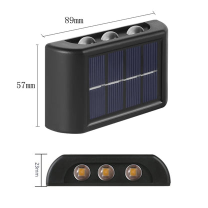 Solar Wall Lights with Dusk-to-Dawn Sensor for Porch & Fence – 6/8/12 LED