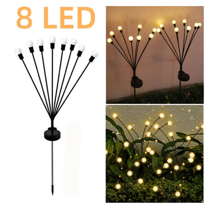 Swaying Solar Firefly Garden Lights for Patios & Garden Beds – 6/8/10 LED