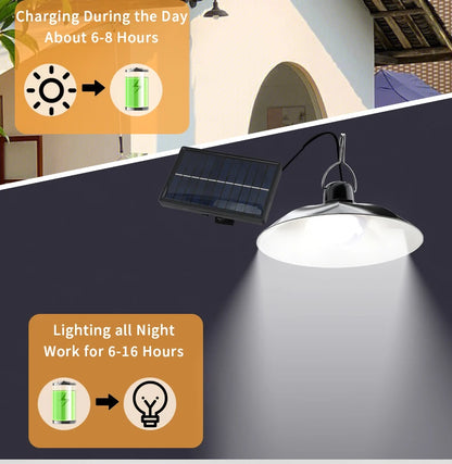 Solar Pendant Light with Remote Control for Sheds & Patios – Single/Double Head