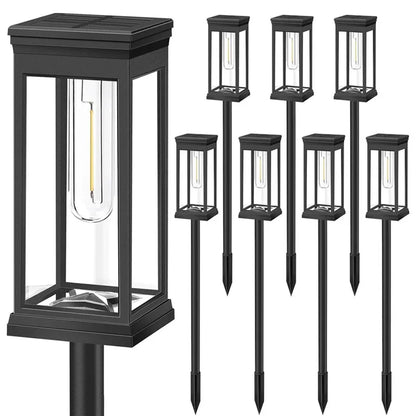 Retro Solar Pathway Lights for Garden Walkways & Backyard Paths