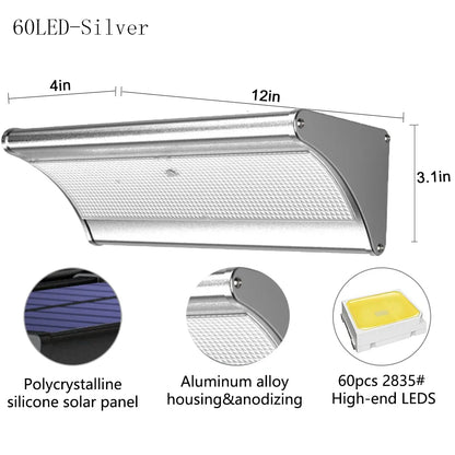 Solar Motion Sensor Flood Light for Garden Walls & Garages – 24/48/60 LED