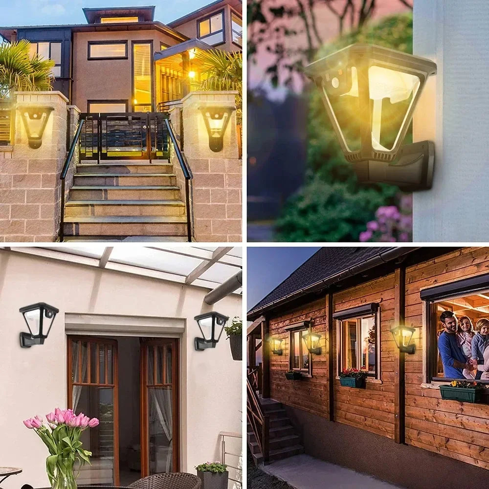 Solar Motion Sensor Light for Garden Paths & Porches – Stake/Wall Mount, 1/4 Pack