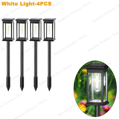 Vintage Solar Pathway Lights for Garden Walkways & Lawn Edges – 4/6/8 Pack