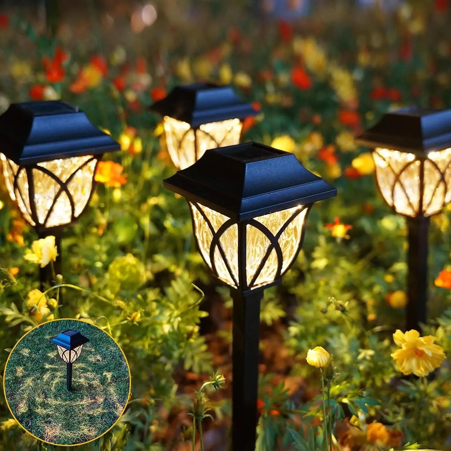 Solar Pathway Lights for Yard & Lawn Edges – 4/6/8 Pack