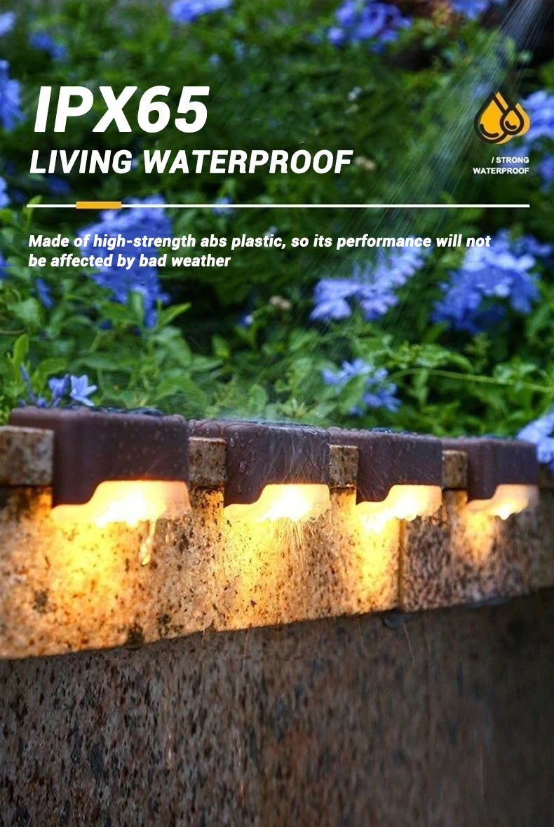 Solar Step & Deck Lights for Outdoor Stairs – 4/8/12 Pack