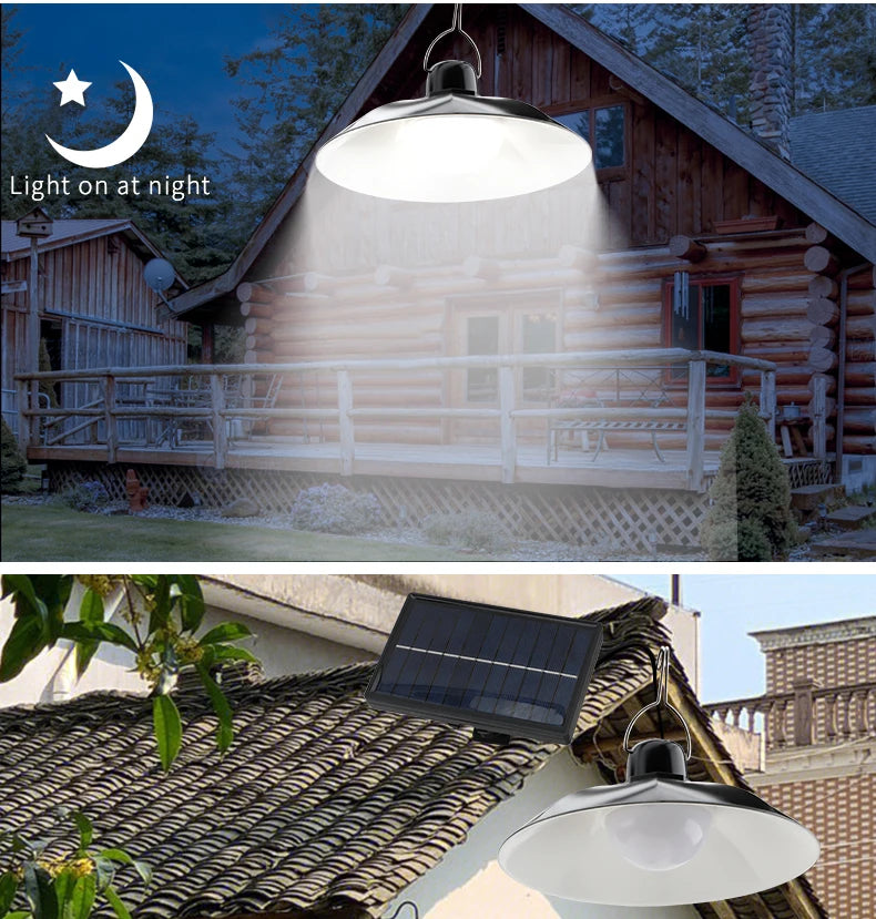 Solar Pendant Light with Remote Control for Sheds & Patios – Single/Double Head