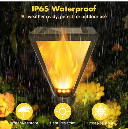 Solar Flame Torch Lights for Garden Paths & Lawn Edges – 1/2 Pack