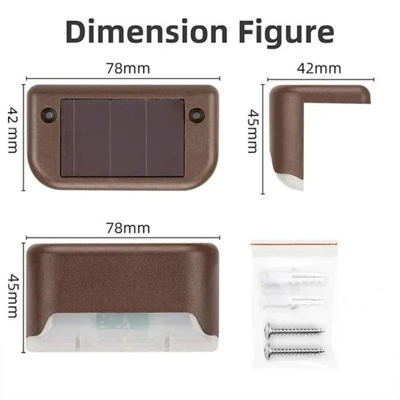 Solar Step & Deck Lights for Outdoor Stairs – 4/8/12 Pack