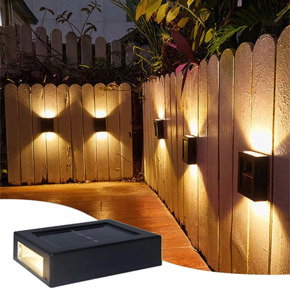 Solar Wall Lights with Dusk-to-Dawn Sensor for Porch & Fence – 6/8/12 LED