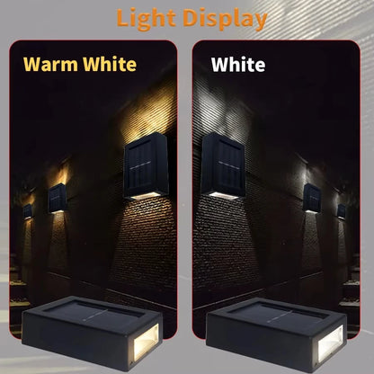Solar Wall Lights with Dusk-to-Dawn Sensor for Porch & Fence – 6/8/12 LED