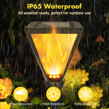 Solar Flame Torch Lights for Garden Paths & Lawn Edges – 1/2 Pack