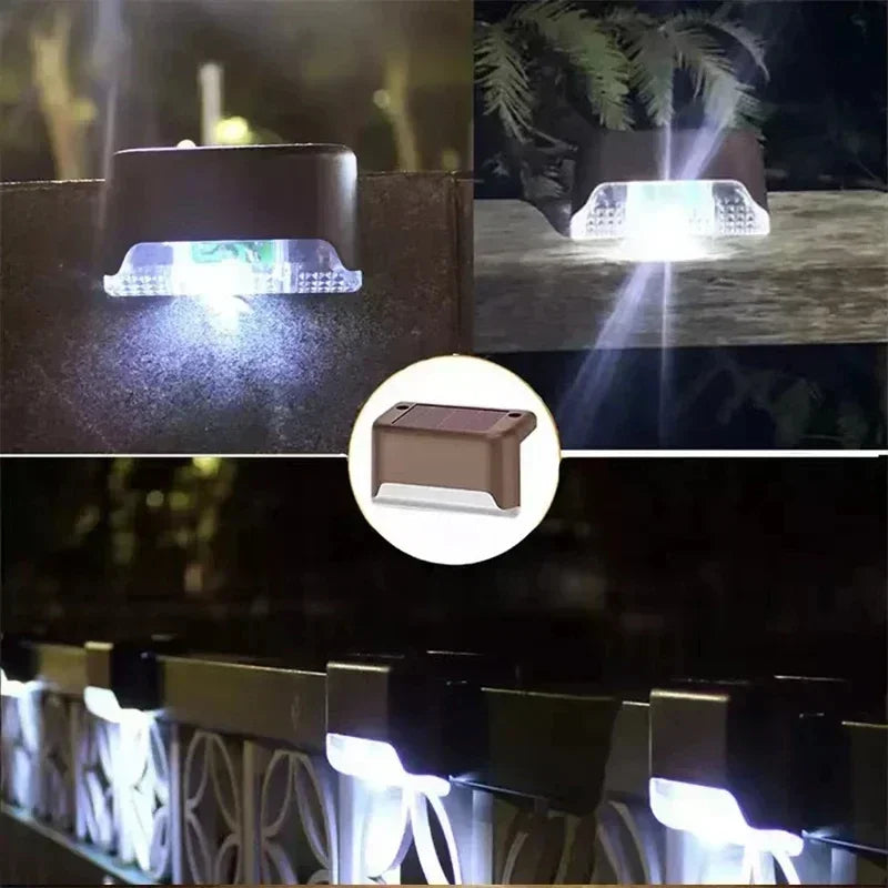 Solar Step & Deck Lights for Outdoor Stairs – 4/8/12 Pack