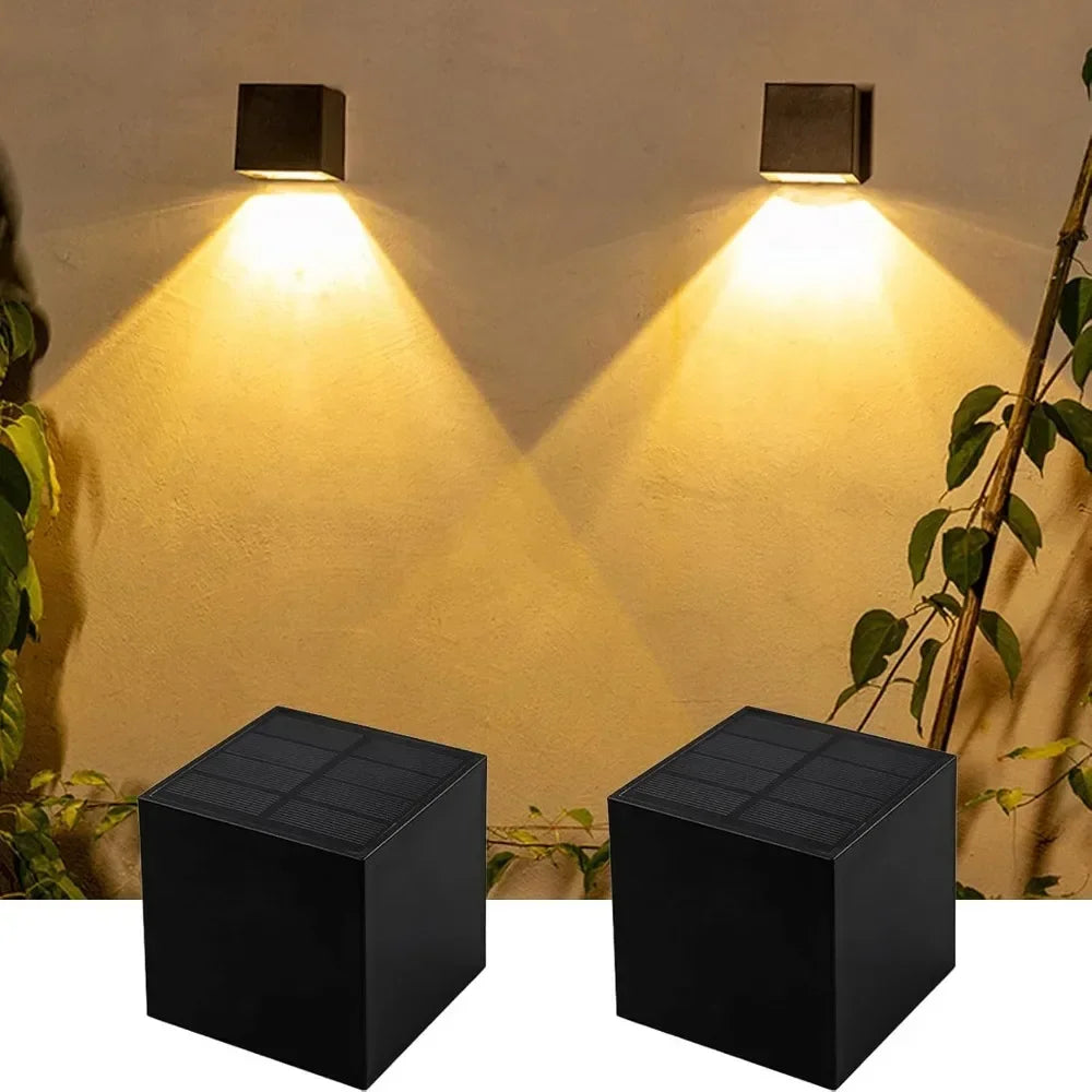 Solar Wall Lights Outdoor Waterproof Wireless LED for Garden Fence Porch Path Garage 1-4 Pack