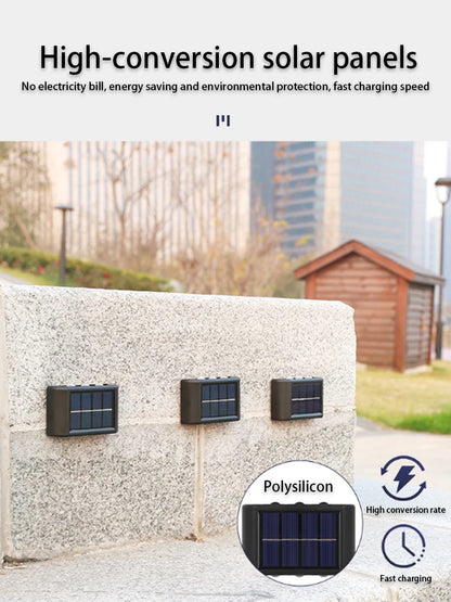 Solar Wall Lights with Dusk-to-Dawn Sensor for Porch & Fence – 6/8/12 LED