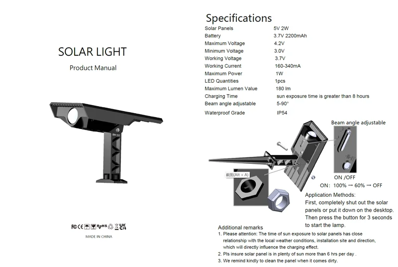 Solar Pathway Spotlights for Gardens & Driveways – Warm/Cool White