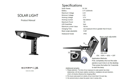 Solar Pathway Spotlights for Gardens & Driveways – Warm/Cool White