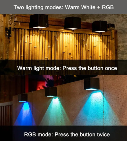 Solar Wall Lights for Fences, Porches & Garages – 1/2/4 Pack