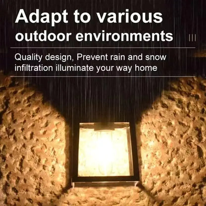 Solar Motion Sensor Wall Lantern for Fences & Porches