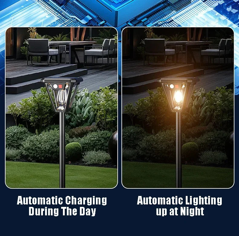 Solar Motion Sensor Light for Garden Paths & Porches – Stake/Wall Mount, 1/4 Pack