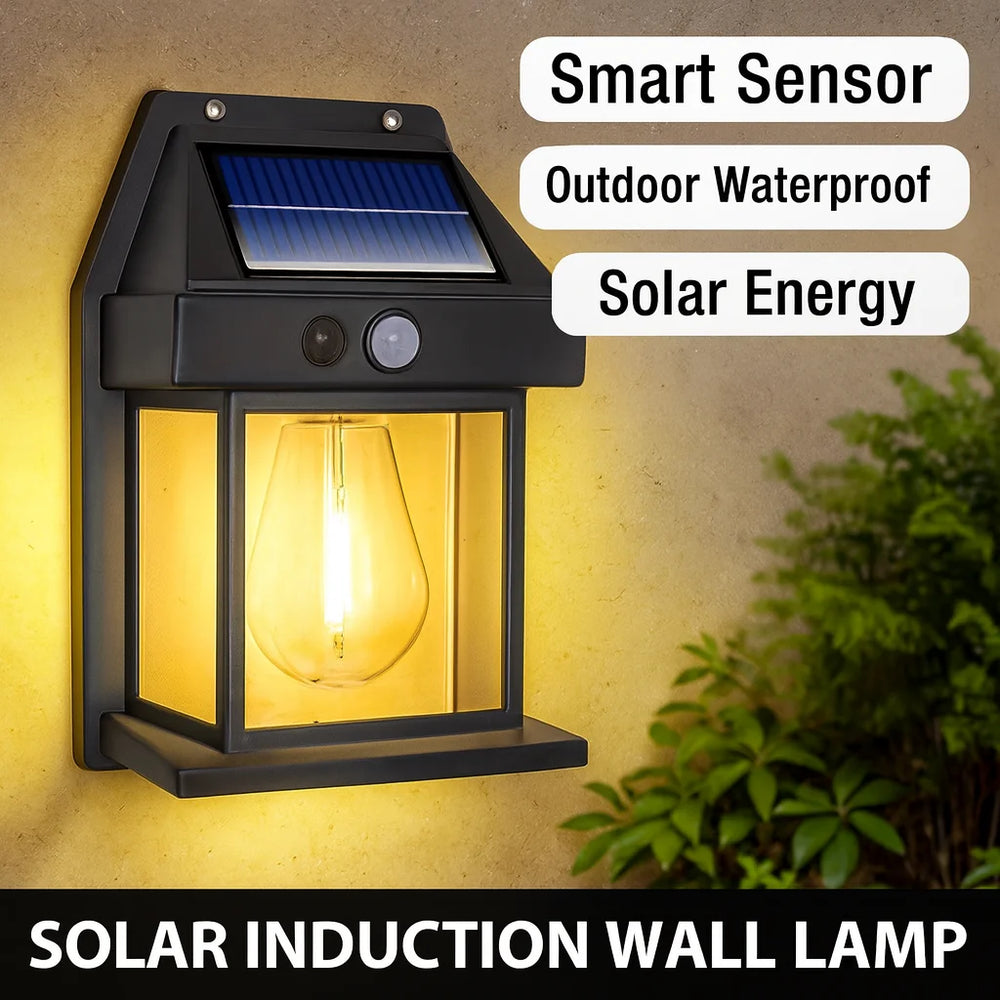 Solar Wall Light Outdoor Waterproof LED Lamp Garden Fence Decoration Motion Sensor Lantern