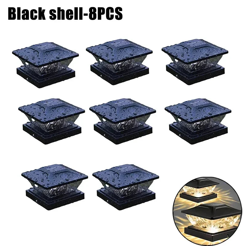 Solar Pillar Lights for Gate Posts & Fence Columns – 2/4/10 Pack