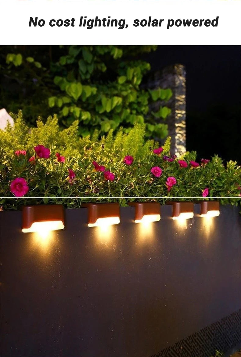 Solar Step & Deck Lights for Outdoor Stairs – 4/8/12 Pack
