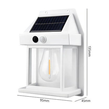 Solar Motion Sensor Wall Lantern for Fences & Porches