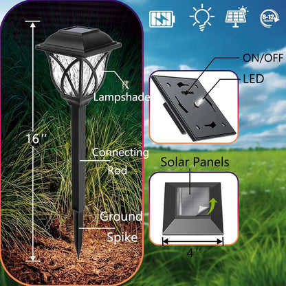 Solar Pathway Lights for Yard & Lawn Edges – 4/6/8 Pack